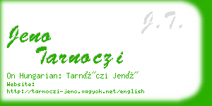 jeno tarnoczi business card